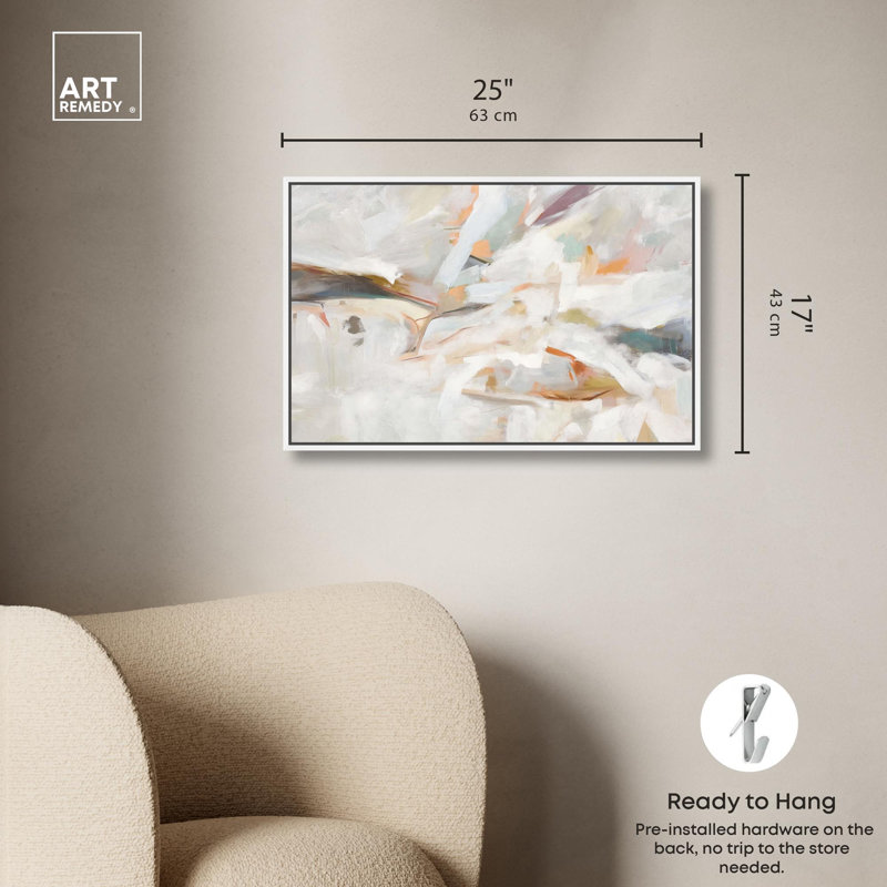 Reproduction d'art sur toile Alabaster Interlude II Boho par Art Remedy, 10" H x 15" W, Cadre blanc