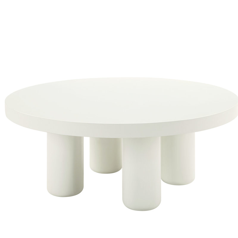 Table blanche moderne - avec un plateau épais et stable rehaussant l'esthétique de votre espace