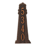 Lighthouse Personalized Vertical 4-Line Wall Address Plaque