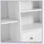 Buffet de style campagnard avec tablettes réglables, tiroirs et portes en verre pour un rangement polyvalent dans la cuisine