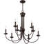 Lustre style chandelier 9 lumières Arunvir-391015180