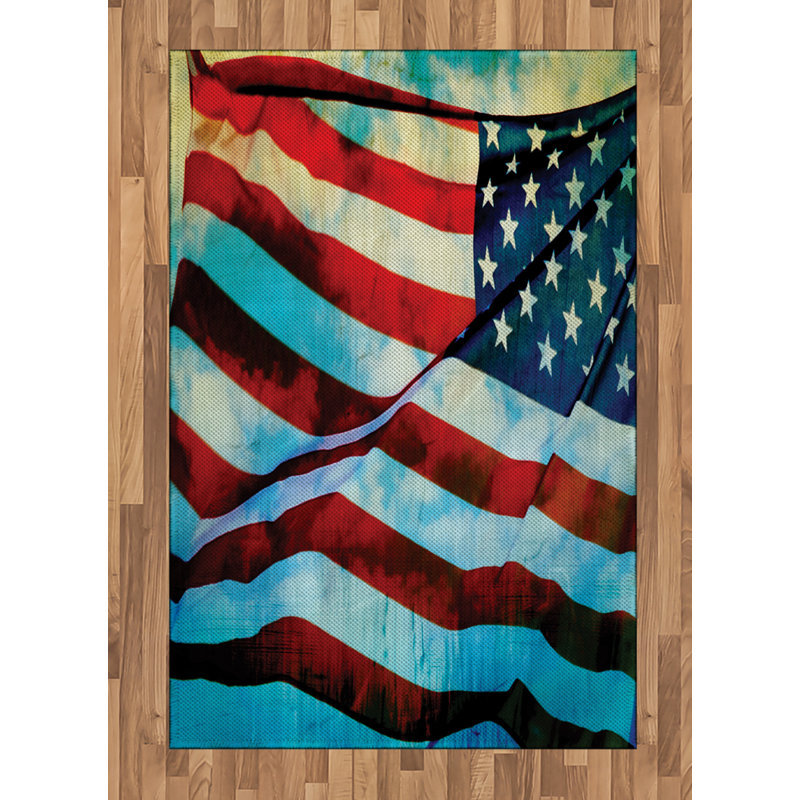 Tapis décoratif en polyester à haute densité à longs fils American, Rectangle— 4 pi x 5 pi 8 po
