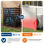 2 Pack Freestanding Garden Privacy Screen, 137x96cm Galvanised Steel Fence Panels, Heavy Duty Grey Louvered Outdoor Divider, No Dig Windproof Rustproof for Patio, Balcony & Garden