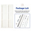 Portes pliantes en deux, portes de placard à panneau 3-lite, portes de placard pliantes avec quincaillerie, panneau de fibres à densité moyenne, portes intérieures pliantes blanches-115339264