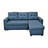 Space L-Shaped Sectional , Blue , 3 For Patio Sleeper In Blue, Comfortable Area
