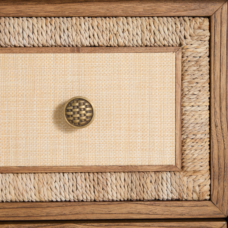 Grand Bermuda Sungkai Wood Dresser - 6 Drawers, Sandbar