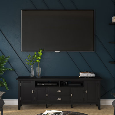Meuble télé en bois massif de 72 po de largeur Redmond pour téléviseur de 80 po ou moins Redmond
