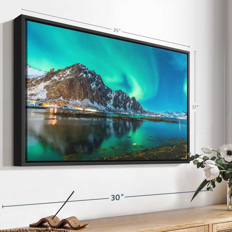 Impression sur toile Majestic Northern Lights, H 17 po x l 25 po