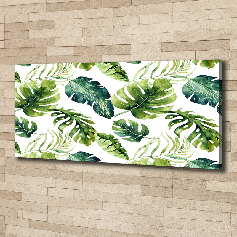 Tropical Leaves - No Frame Painting, Canvas, 50cm H x 125cm W x 2cm D