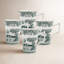 Heritage Green Italian 10 Oz. Cottage Mugs, Set of 4
