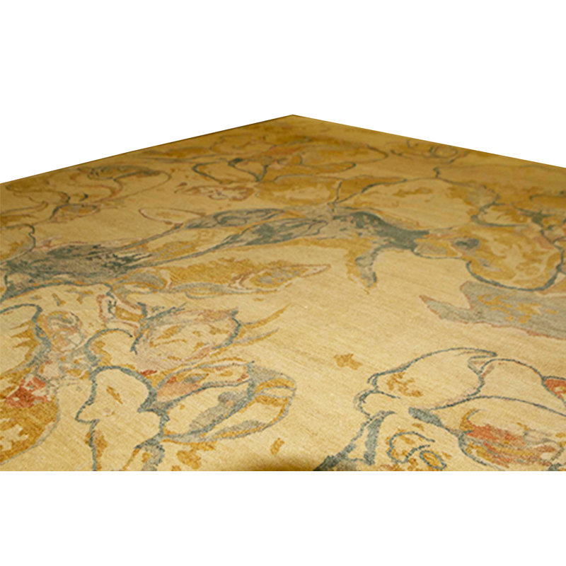 Hand-Knotted High-Quality Gold Area Rug