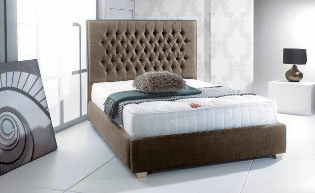 Upholstered Bed, Mink, Super King (6')