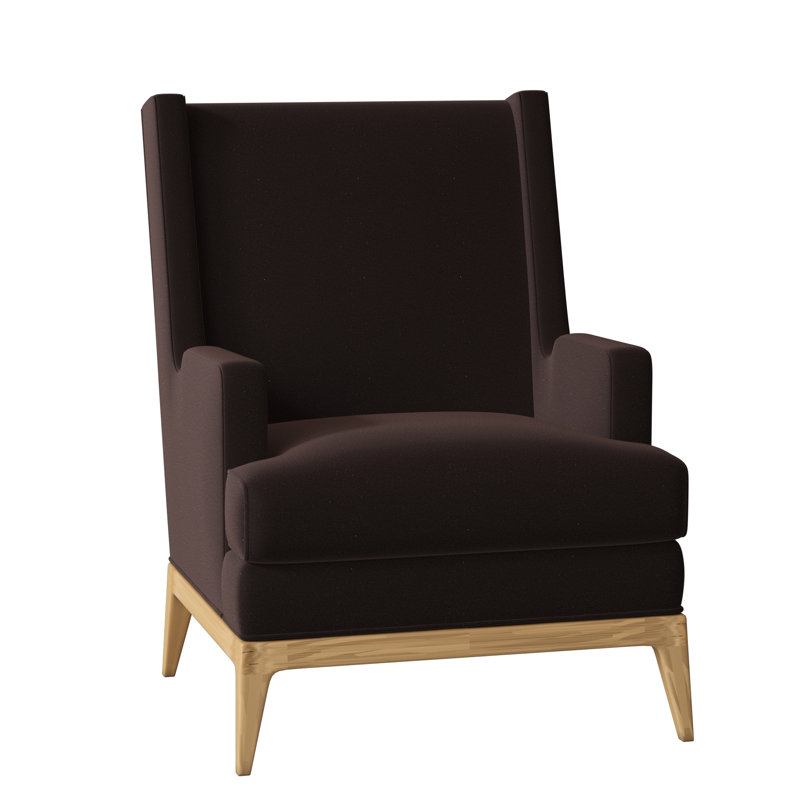 Cooper Upholstered Wingback Chair, Margaret Mahogany, Amber