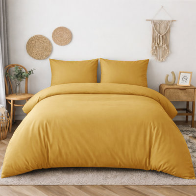 Microfiber Solid Colour Duvet Cover Set