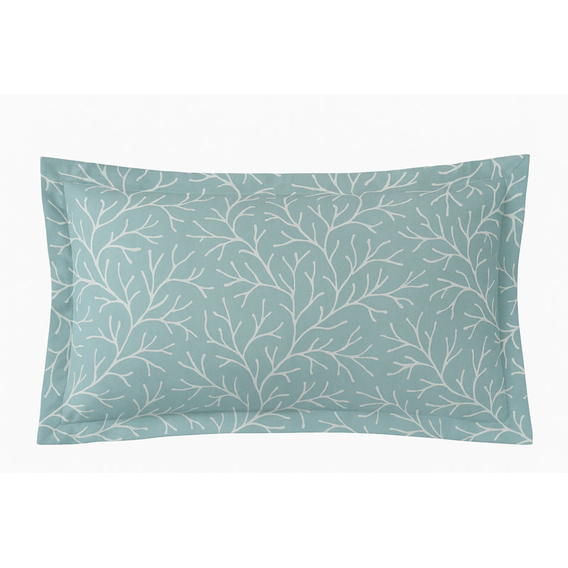 Coral Glory Jaquard Woven Coverlet Cotton Blend Damask Sham Set, King