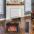 Infrared Electric Fireplace: 33 Inch, Smokeless Firebox, Touch Panel, 1500W Heat, Adjustable Flame & Brightness, 5000 /H, /Ul , 400 Sq. Ft. Heating Area, 2 Installation Options, 3D With Sound