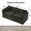 Canapé modulaire modulaire en forme de L de 112 po avec repose-pieds en chenille 4 places et coussin profond pour salon-131521039