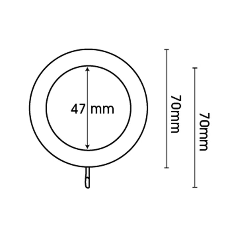 Derrill Wood 200cm 3.5cm Single Pole, Dark Oak