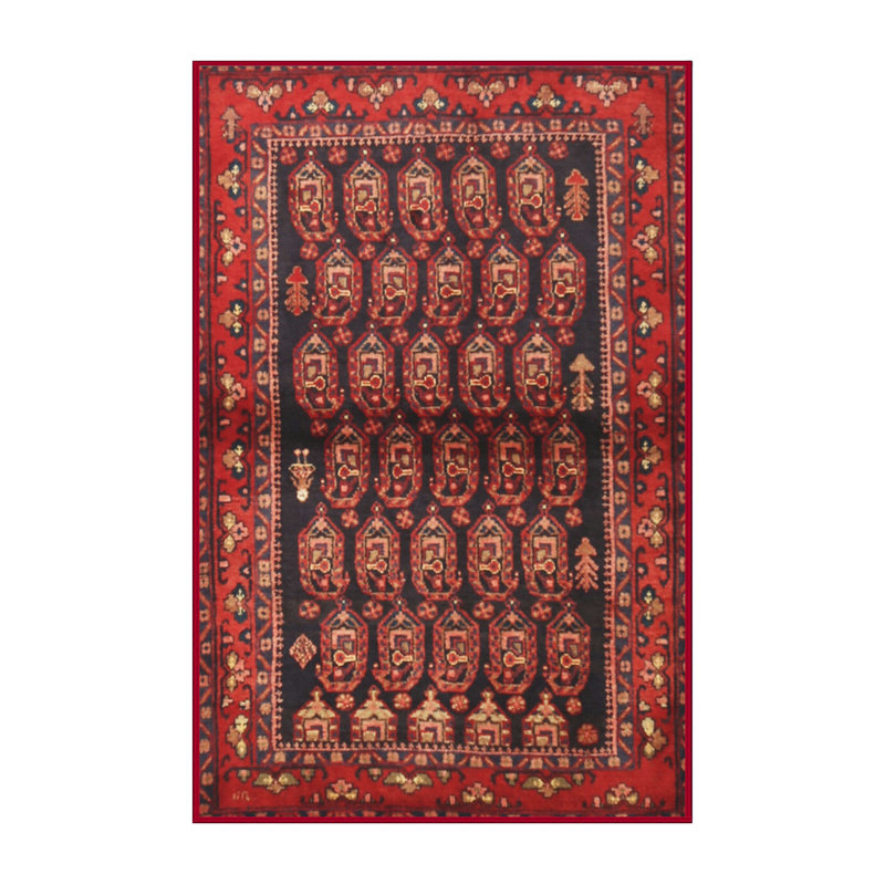 Tapis rouge à motif sud-ouest, Rectangle 2 pi x 4 pi