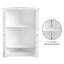 Armoire de coin à 3 tablettes - Armoire de rangement avec portes à volets élégantes et tablettes réglables pour meubles de cuisine ou de salle de bain par Lavish Home (Blanc)