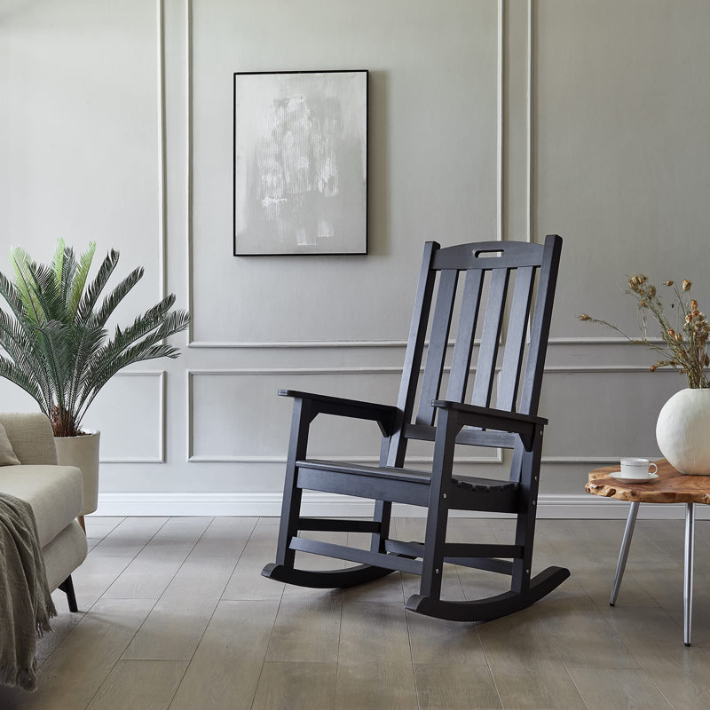 Chaise berçante d'extérieur, Noir carbone