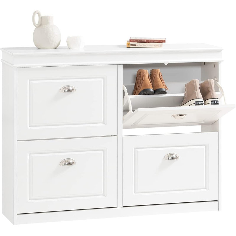 Armoire à chaussures moderne avec tiroirs rabattables, range-chaussures autoportant pour l'entrée, le couloir et le salon, solution de rangement pour chaussures de grande capacité