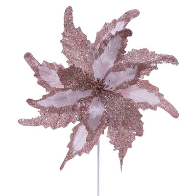 18" x 20" Grand Velvet Poinsettia Stem. It includes two pieces per bag.