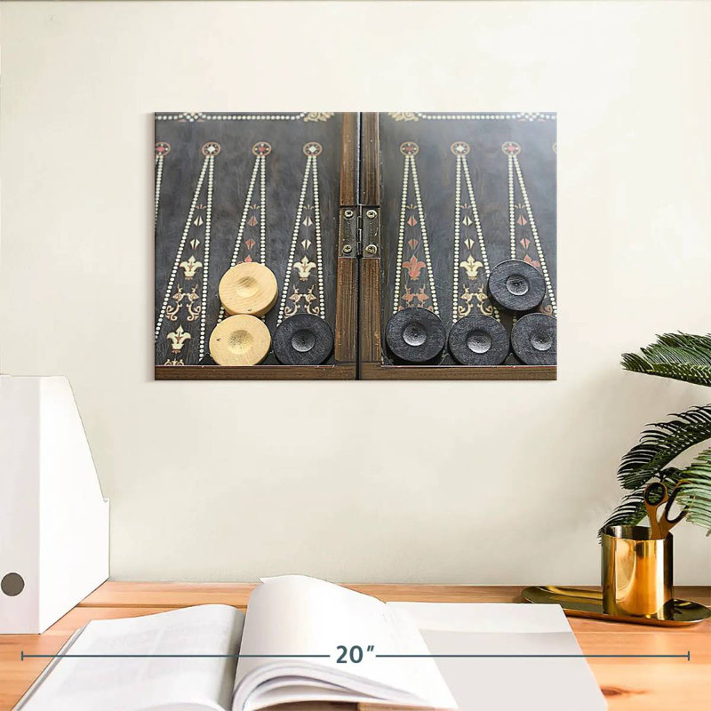 Table de backgammon Senne, H 8 po x l 12 po