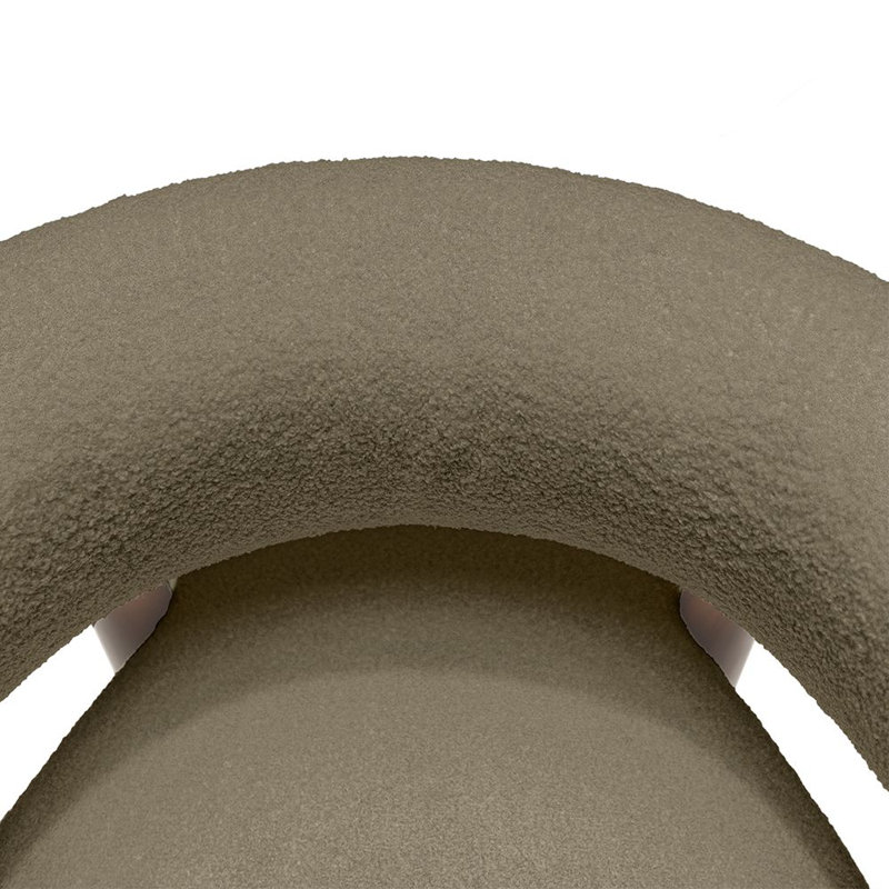 Bruno Upholstered Dining Chair, Sherpa Khaki