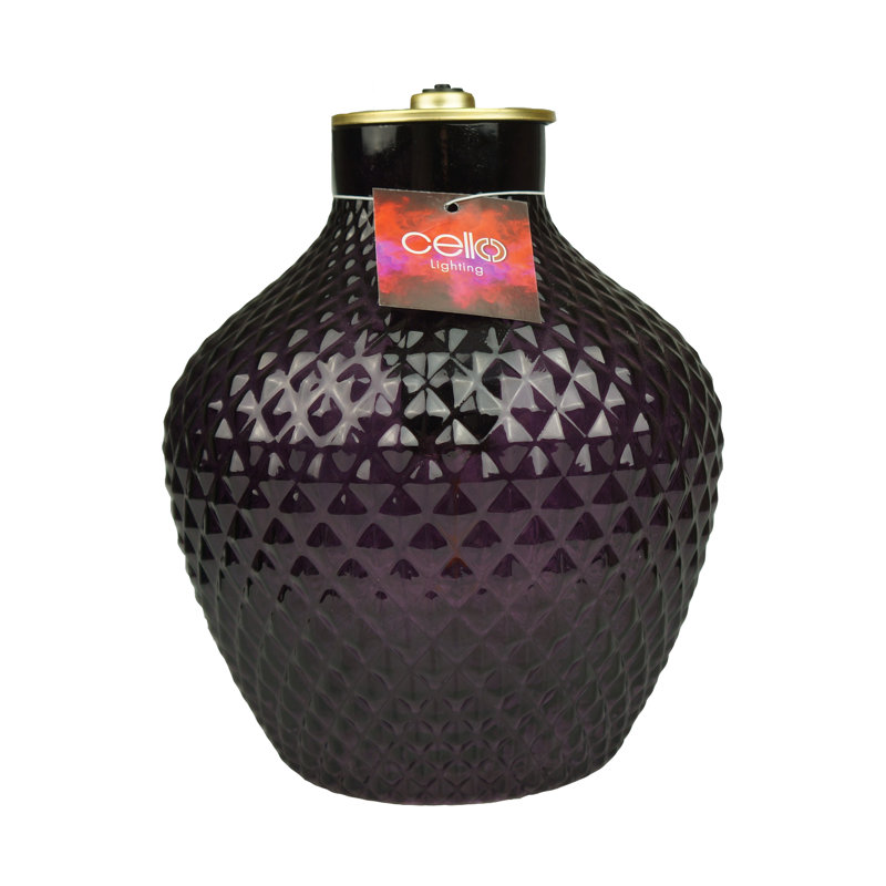 Eftihia Glass Novelty Lamp, Purple