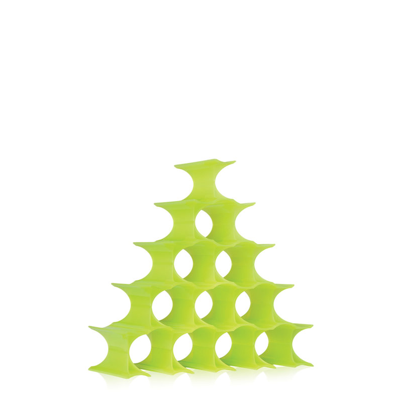 Infinity 10 Bottle Tabletop Wine Bottle Rack, Yellow