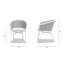 Rowan 24" Rope Barrel Back Patio Dining Chairs, Set Of 2, Optic White Acrylic