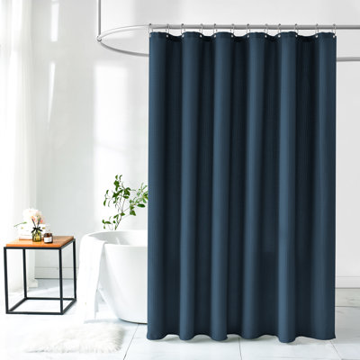 Sulmy Solid Color Shower Curtain with 12 Stainless Steel Hooks Included