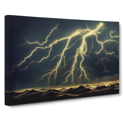 Happy Lightning Storm - Wrapped Canvas Print