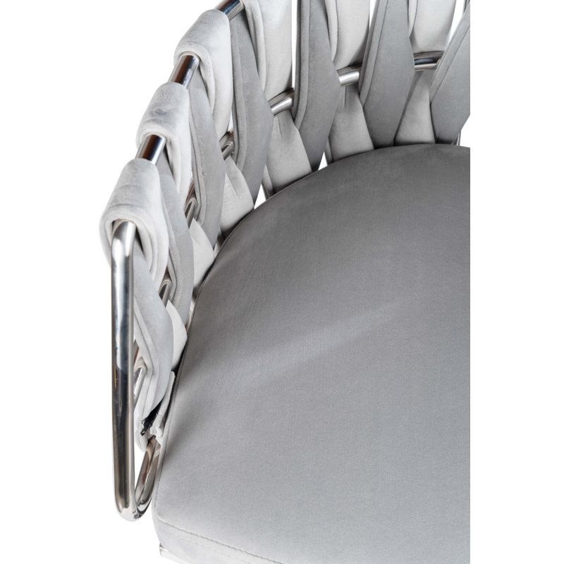 Piedmonte Swivel Adjustable Height Bar Stool, Gray, Silver