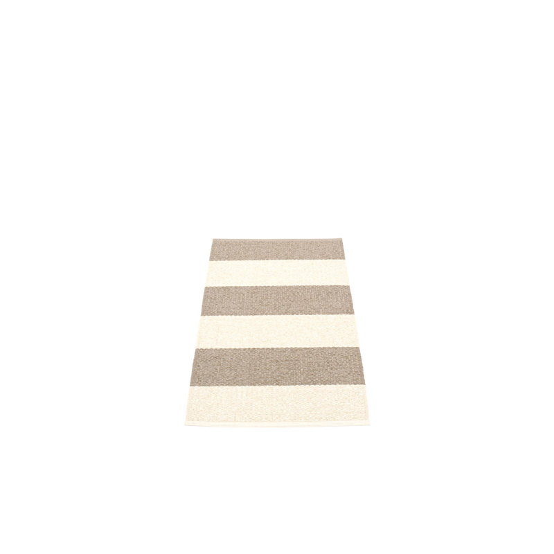 Bob Striped Area Rug in Black/Beige, Brown/Beige, Rectangle 2'3" x 4'