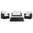 Black Frame/White Cushion