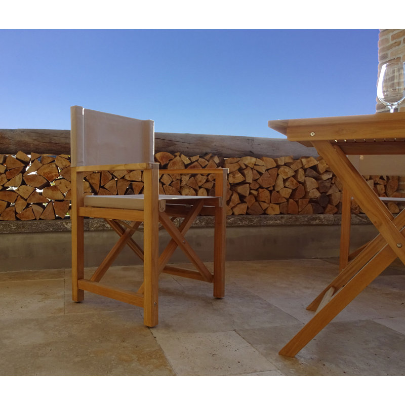 Hager 4 - Person Teak Solid Wood Patio Dining Set Square Table
