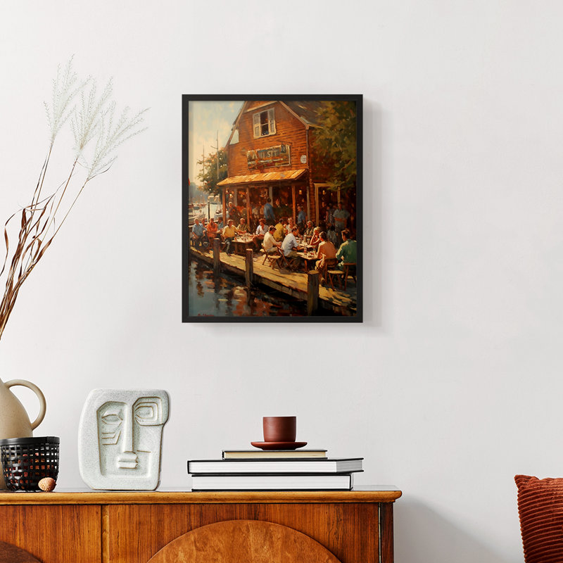 Série NAUTICAL DCXI - reproduction encadrée de qualité supérieure - prête à être accrochée - aucun clou requis, Noir