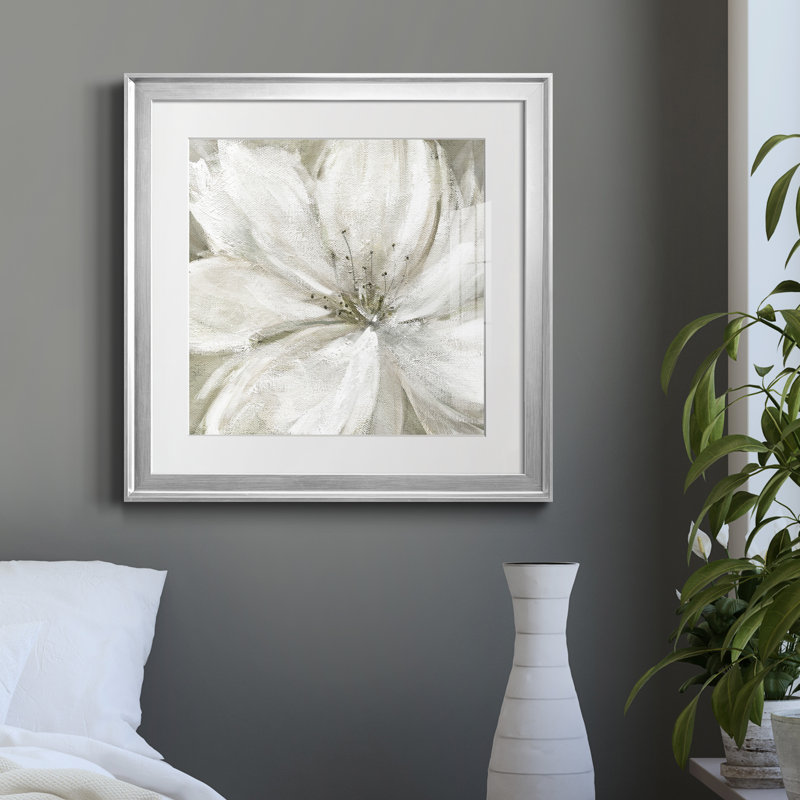 Rainy Day Soft - Reproduction d'art sur papier encadré, H 17,5 po x l 17,5 po x P 1,5 po, Encadrement argenté