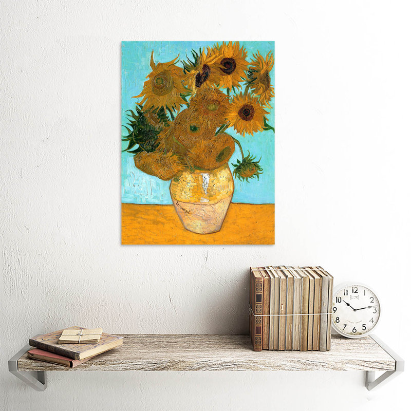 Vincent Van Gogh Still Life Vase With Twelve Sunflowers Old by Vincent Van Gogh - No Frame Painting