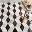 Carreau de mosaïque géométrique en marbre 8 po x 9,21 po Cadmo (feuille / feuille de 0,51 pi2)-54346260