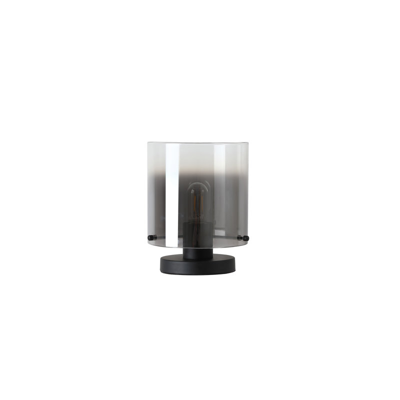 Neavins Metal Table Lamp, Matt Black, Smoked Ombre