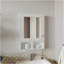 Pharmacie H 29 po, avec 5 tablettes, 1 porte et 1 miroir, blanc-1029392431