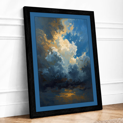 Towering Cloudscape Romantic - Framed Print