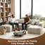 Canapé modulaire de 137 po avec 2 repose-pieds modulaire Comfy Cloud-517087288