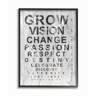 " Grow Eye Chart Inspirational "