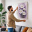 Daisies in Purple Light Botanical - Wrapped Canvas-73402378-73402381