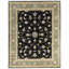 Hand-Knotted High-Quality Black and Green Area Rug