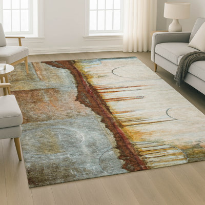 Premium Machine Washable Mayfield Abstract Rug